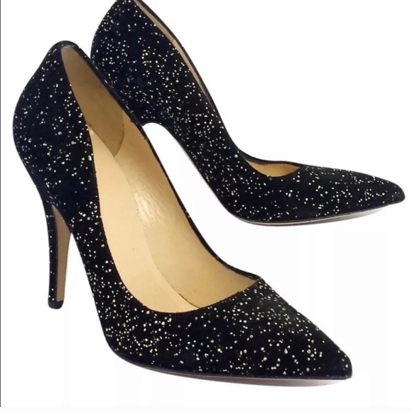 kate spade Shoes - Kate Spade Black Heels with Gold Glitter Specks